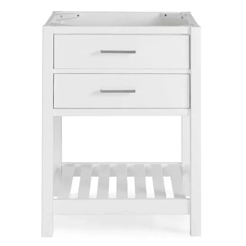 Mobile da bagno Harrison bianco 24" - Supporto in legno massello con ripiano