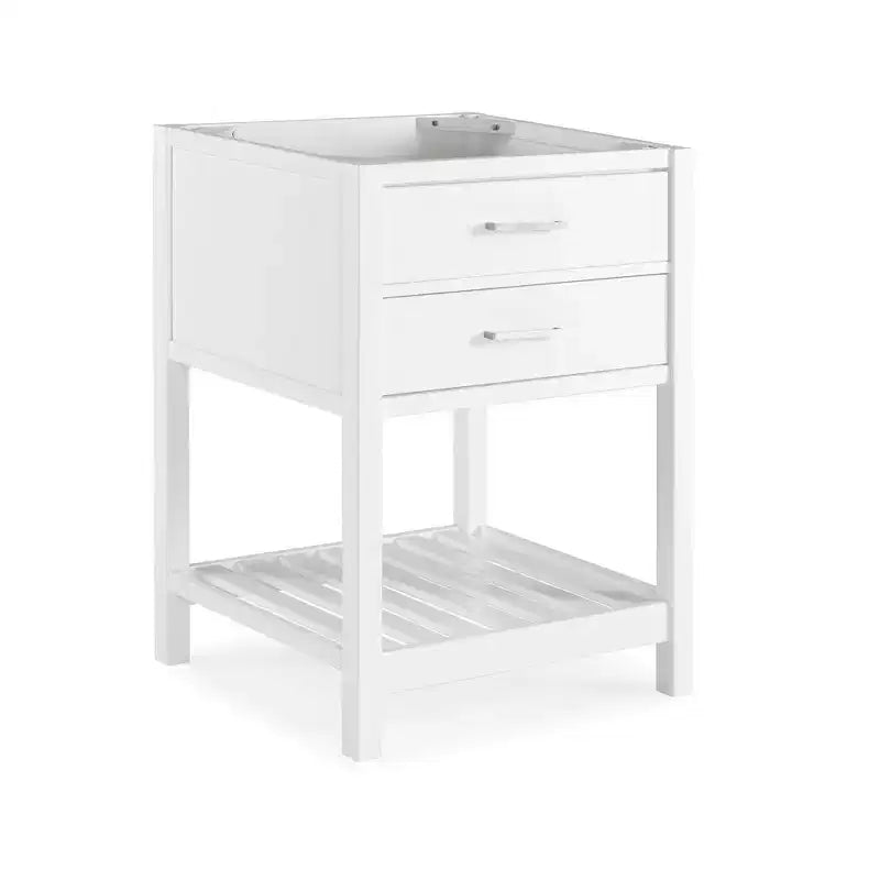 Mobile da bagno Harrison bianco 24" - Supporto in legno massello con ripiano