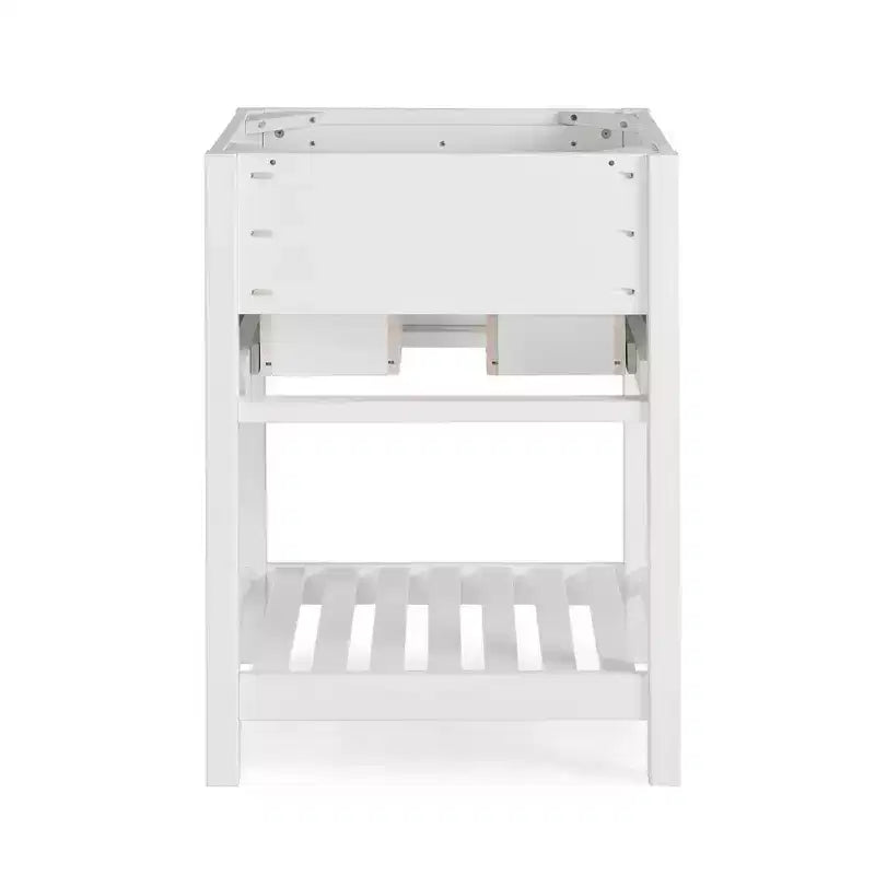 Mobile da bagno Harrison bianco 24" - Supporto in legno massello con ripiano