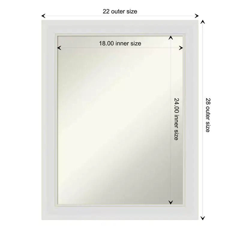 Specchio da parete stretto Flair da 22" x 28", stile moderno