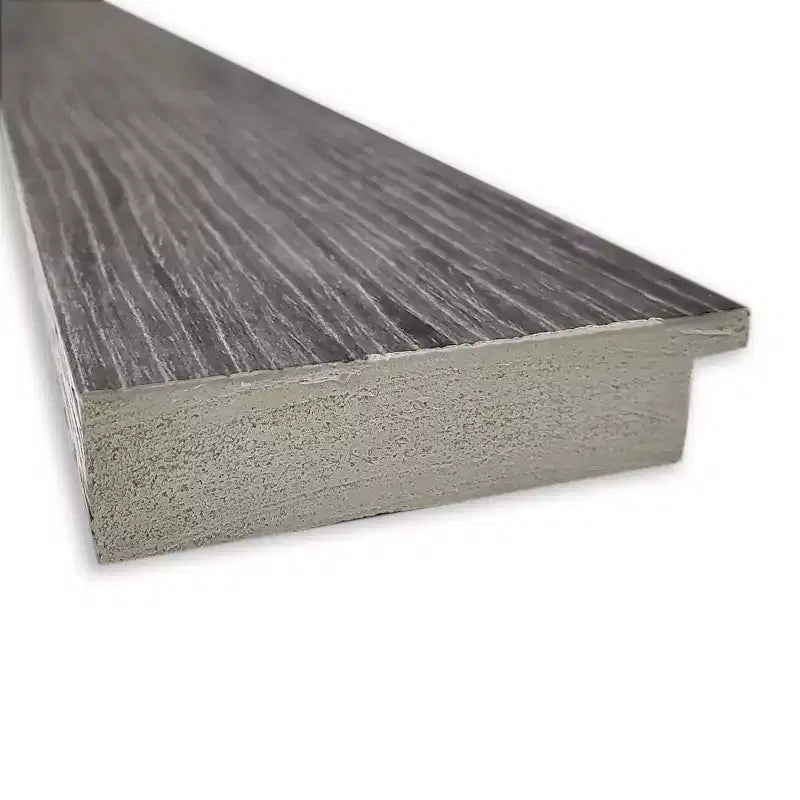 Specchio da parete grigio a righe, non smussato, 34" x 28"