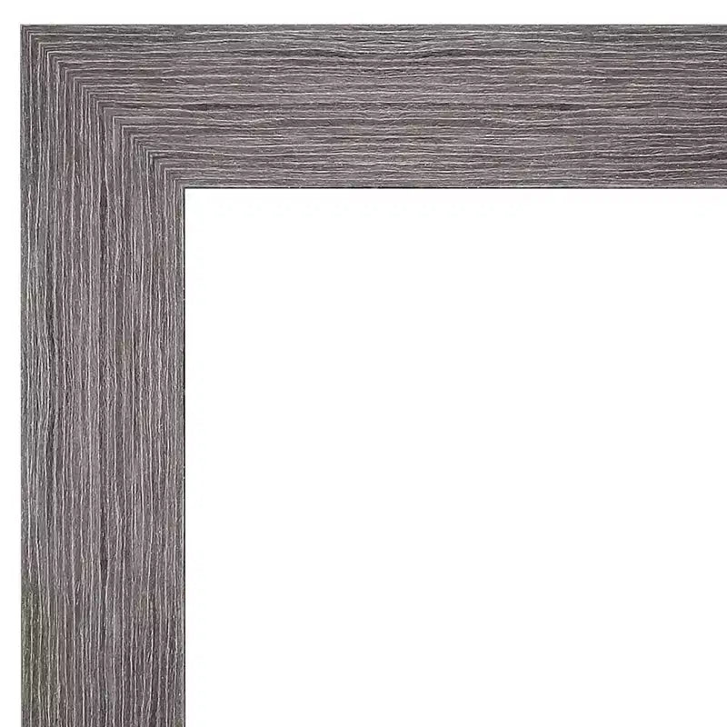Specchio da parete grigio a righe, non smussato, 34" x 28"