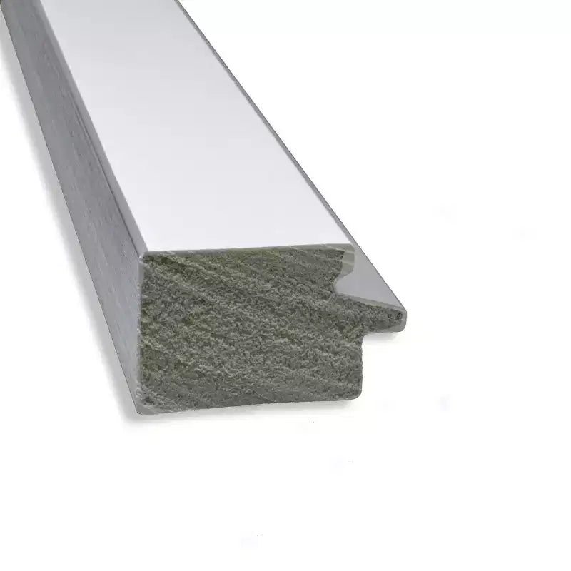 41" x 30" Specchio da bagno stretto da parete in Eva, non bisellato, bianco/argento