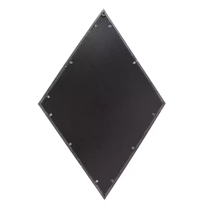 Specchio da parete a forma di diamante 35,5"x23,5" con cornice in metallo a pannello: Arredo moderno, nessun assemblaggio richiesto