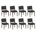 Nathan James Set of 8 Cohen Faux Leather Dining Chair Black