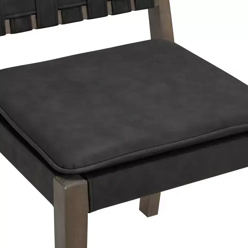 Set di 8 sedie da pranzo Cohen in similpelle, colore nero