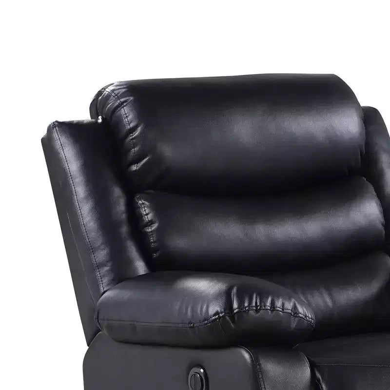 Poltrona reclinabile Eilbra in PU da 39", nera