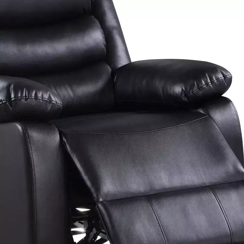 Poltrona reclinabile Eilbra in PU da 39", nera