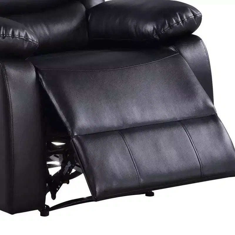 Poltrona reclinabile Eilbra in PU da 39", nera