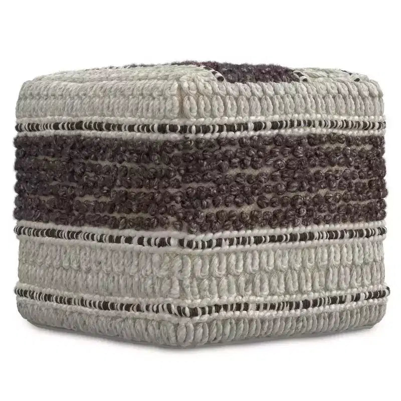 Pouf quadrato Heyfield fucsia/naturale