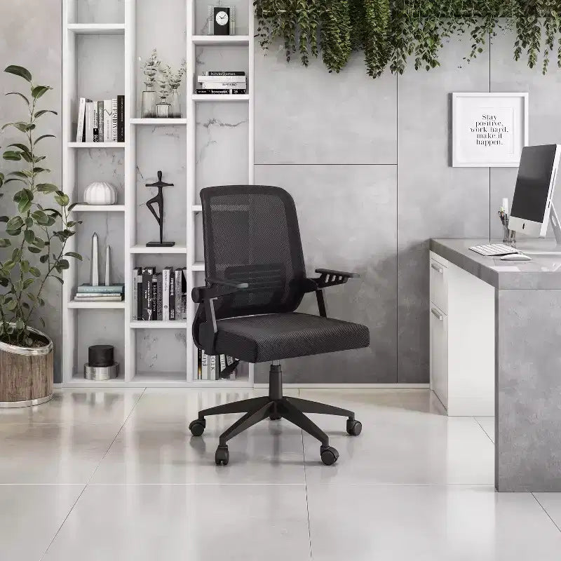 Sedia ergonomica da ufficio in rete nera