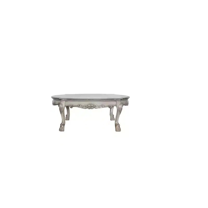 Tavolino da caffè Dresden bianco osso vintage 55"