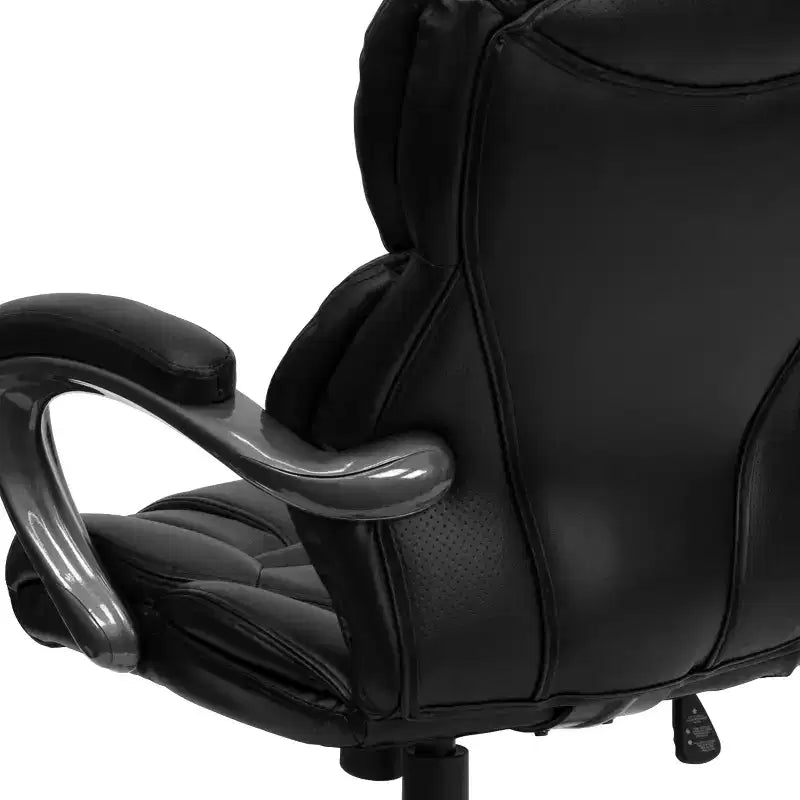 Sedia da ufficio direzionale girevole ergonomica con schienale alto e sedile/schienale multistrato a contrasto