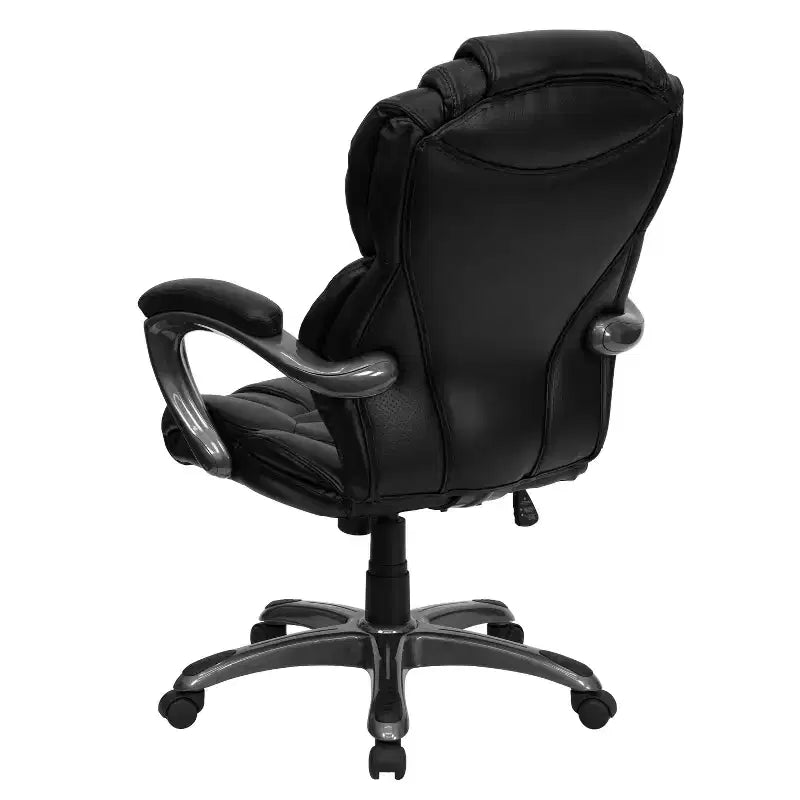 Sedia da ufficio direzionale girevole ergonomica con schienale alto e sedile/schienale multistrato a contrasto