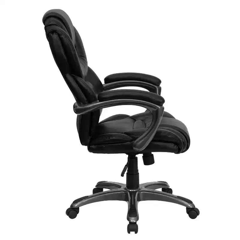 Sedia da ufficio direzionale girevole ergonomica con schienale alto e sedile/schienale multistrato a contrasto