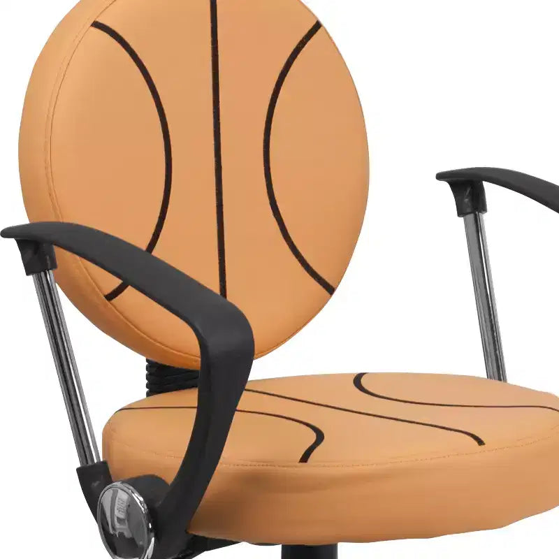 Sedia da ufficio sportiva girevole con braccioli
