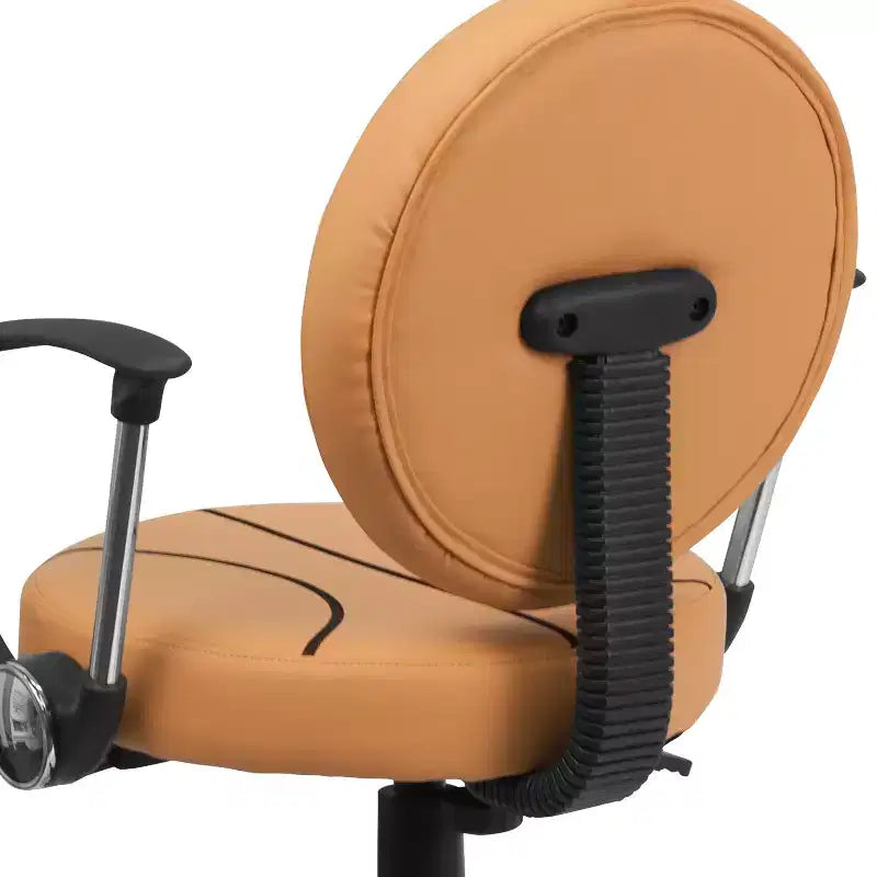 Sedia da ufficio sportiva girevole con braccioli
