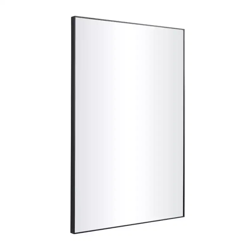 Specchio da parete rettangolare contemporaneo in legno con cornice sottile
