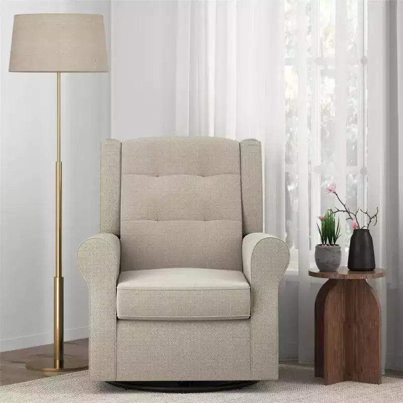 Sedia a dondolo Eden Nursery Tufted Wingback