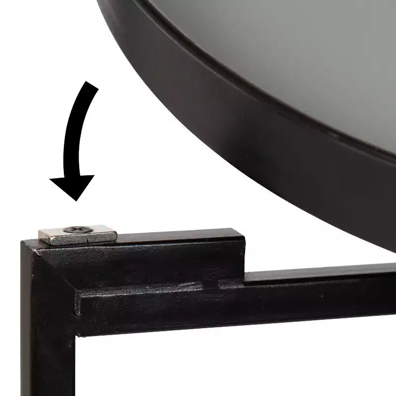 Celia Tavolino d'Appoggio Pieghevole Rotondo in Metallo