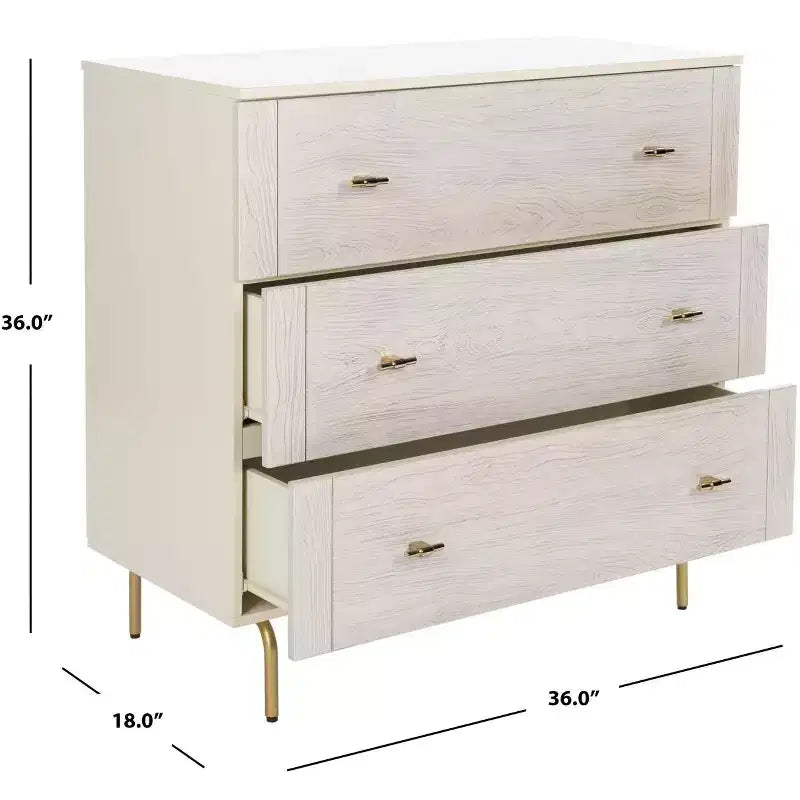 Comò a 3 cassetti Genevieve - DRS5000