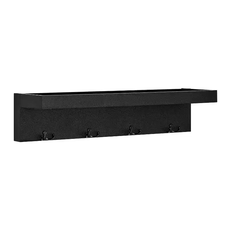 Appendiabiti da ingresso a parete 25,6 x 5,75 con mensola decorativa e ganci