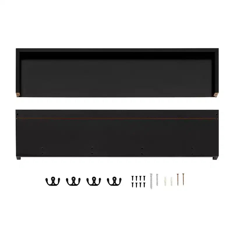 Appendiabiti da ingresso a parete 25,6 x 5,75 con mensola decorativa e ganci