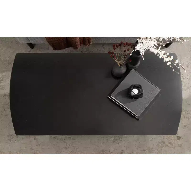 Louen Tavolino da caffè in legno, 48x24x18, Nero