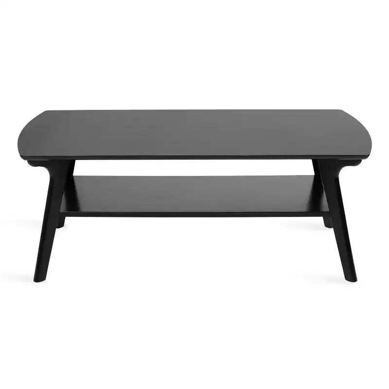 Louen Tavolino da caffè in legno, 48x24x18, Nero
