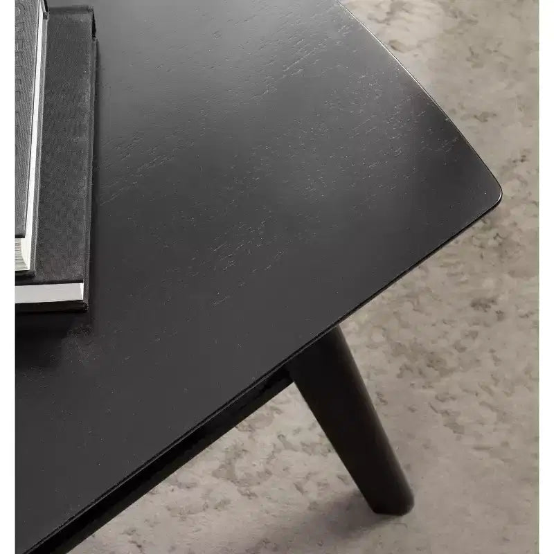Louen Tavolino da caffè in legno, 48x24x18, Nero